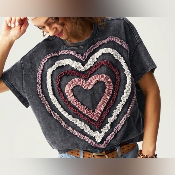 Women's Heart Ruffle Top - Picture 7 of 10